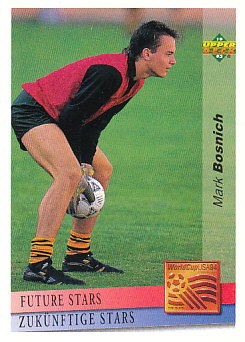 Mark Bosnich Australia Upper Deck World Cup 1994 Preview Eng/Ger Future Stars #128